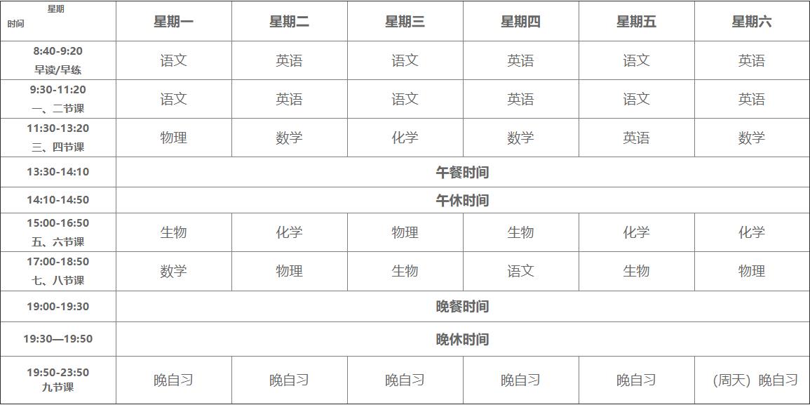 高三封闭式全托班
